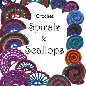 Crochet Spirals Crochet Scallops, Digital Ebook pdf patterns instant download