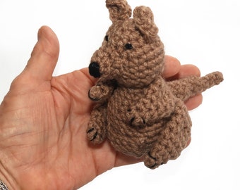 Tiny Kangaroo crochet pattern, Amigurumi, Australian animal, PDF Download