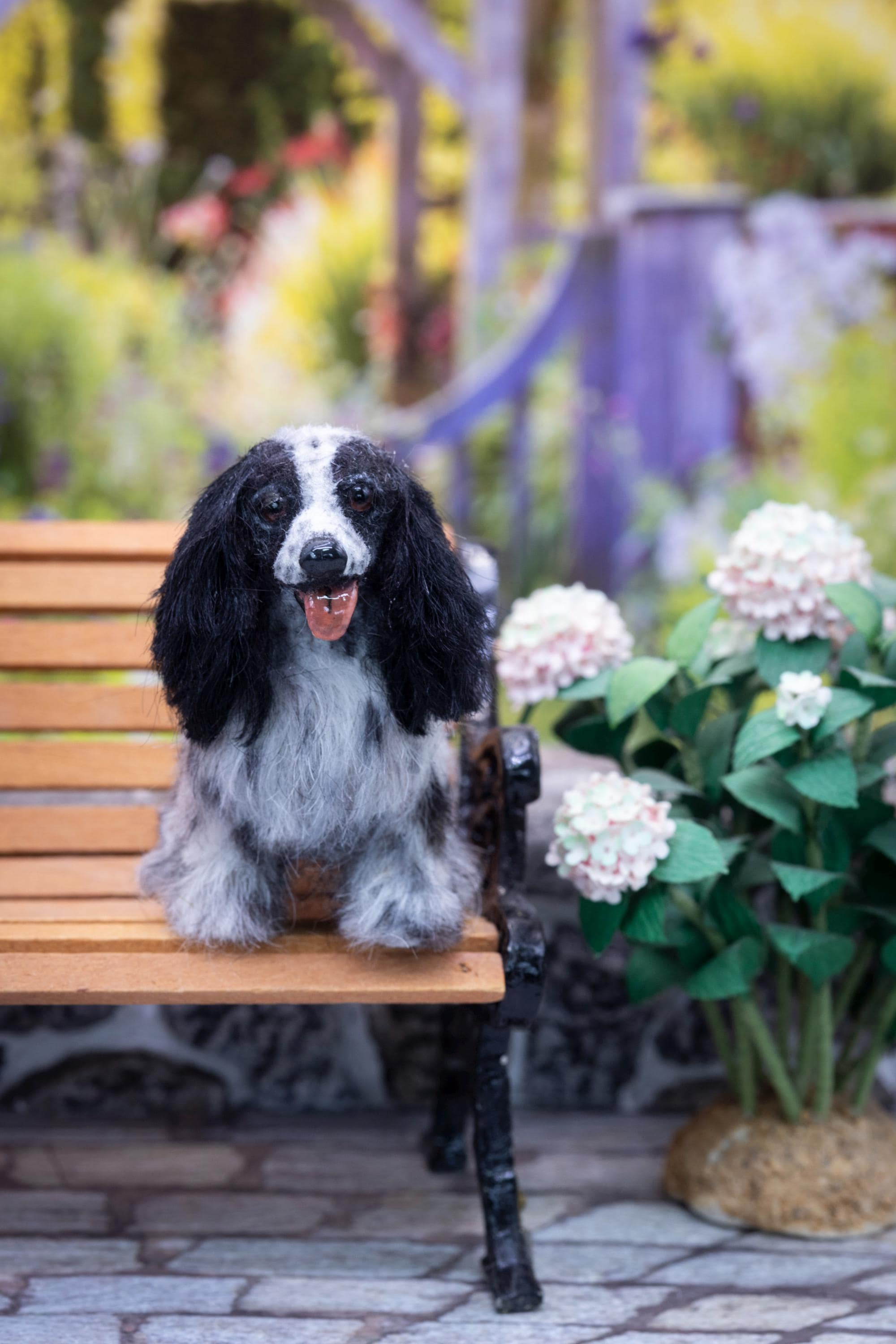 ドールハウスミニチュア犬 お座りイングリッシュコッカースパニエル アーティスト彫刻 毛皮付き OOAK 犬 1:12スケール - Etsy 日本, image size:2000x3000