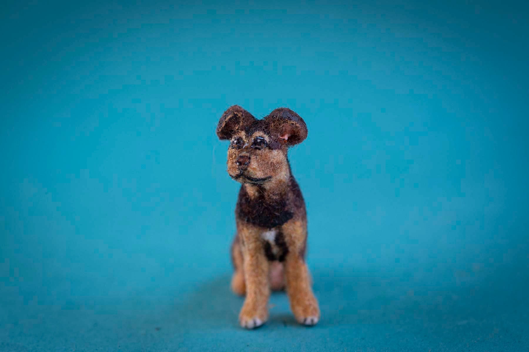 Casa de muñecas en miniatura escala 1/12th Conjunto de 4 perros de distintas razas 