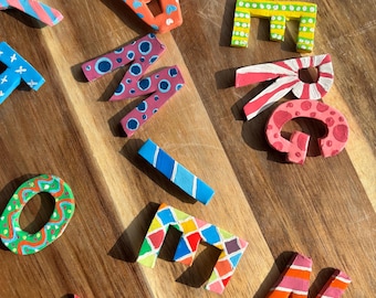 Colorful alphabet letter refrigerator magnets