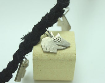 Sterling Silver Rat Charm: Mischievous Marvin