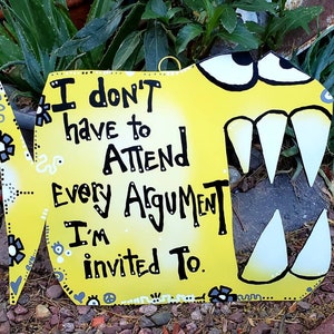 Mr. Argument Fish, Metal Fish Art, Inspirational Sign, Classroom Sign