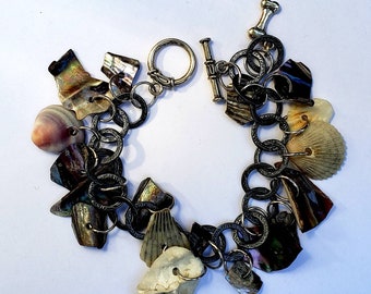 Sanibel Shell Charm Bracelet, Lucky Shell Bracelet, Reiki Bracelet, Natural Shells, Reiki Energy