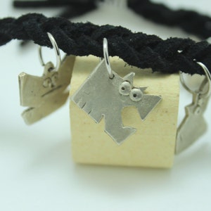 Sterling Silver Dog Charm: Fat Freddie image 1