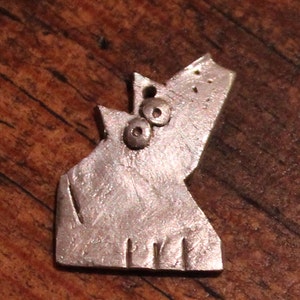 Sterling Silver Dog Charm: Howling Harry image 2