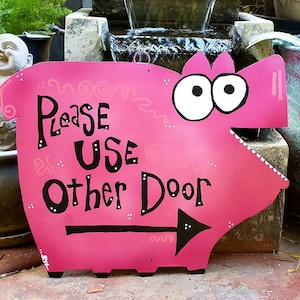 Custom Business Sign, Fun Office Sign, Store Sign, Metal Sign, Use Other Door Sign