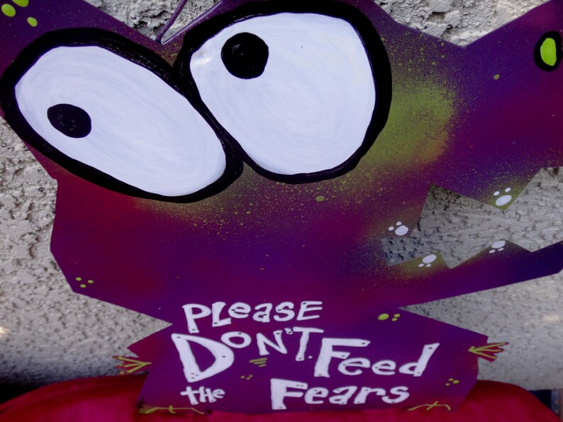 Mr. Fear Man Monster Sign Yard Art: Dont Feed the Fears image 2