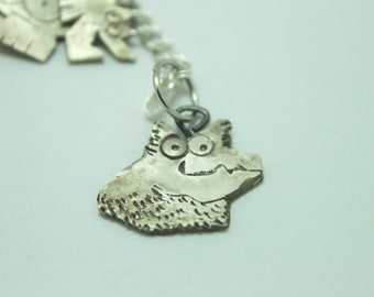 Custom Pet Charm: Your Dog or Cat in Sterling Silver