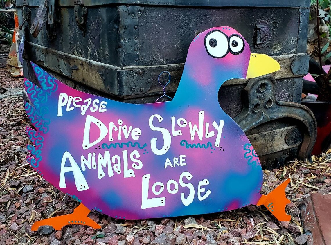 Custom Animal Crossing Signs, Drive Slowly Signs