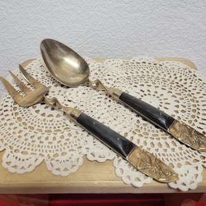 Vintage Siam Serving Fork And Spoon