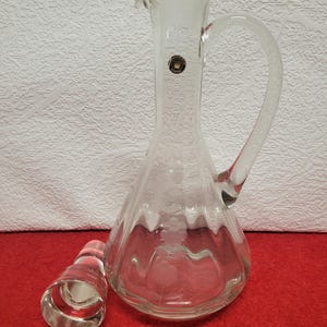 Vintage Romania Etched Decanter