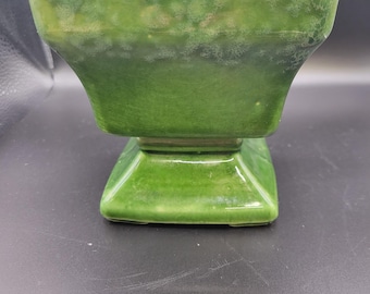 Small McCoy Green Ceramic Pedestal Planter