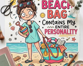 Summer Vacation Beach Bag PNG - Bright Tropical Cartoon Design