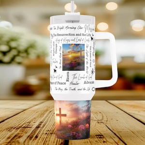 Envoltura para vaso con el mensaje &quot;Jesús es&quot; / Diseño de sublimación sin costuras para vaso de 40 oz / Envoltura para vaso cristiano / Vaso religioso / Descarga digital instantánea