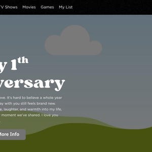 Plantilla de aniversario de Netflix en Canva