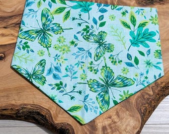 Lucky Flutter, reversible snap on spring/Saint Patrick's Day pet bandana