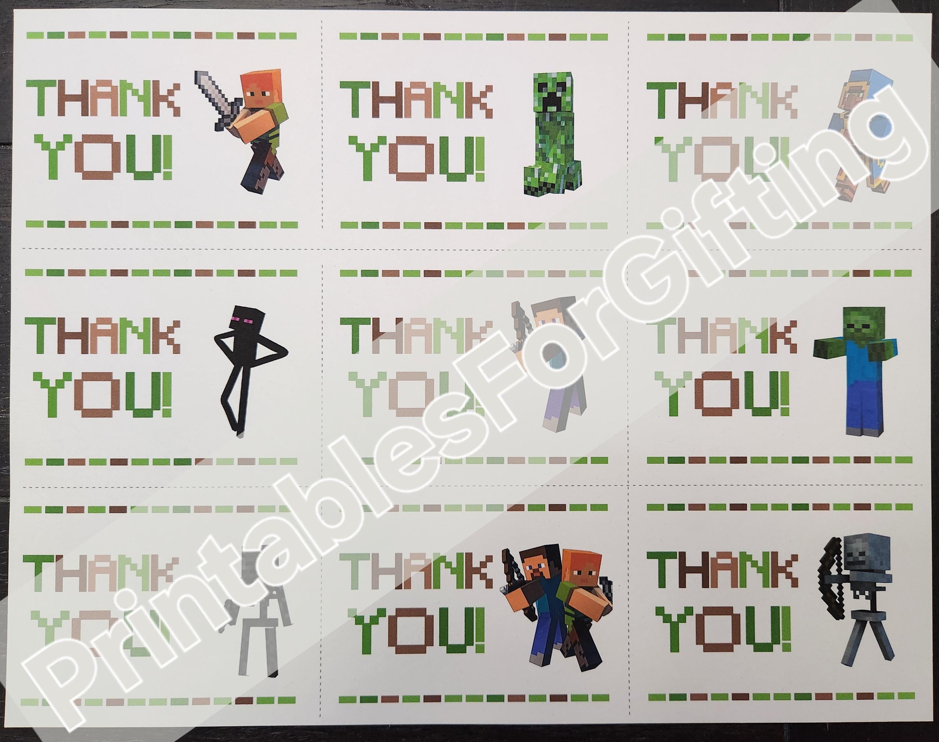 Minecraft PDF Thank You