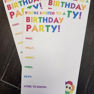 Dandy&#39;s World Roblox Birthday Invitations Printables