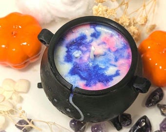 Medium Witch Cauldron Candle Decor (150g) | Soy Wax | Enchanted Forest Scents | Witchy Gift for Her | Cute Holiday Home Decoration Present