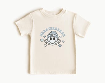 T-shirt groovy mignon pour tout-petit pour la Saint-Valentin, cadeau Saint-Valentin, chemise amour rétro, t-shirt coeur enfant, haut ambiance hippie