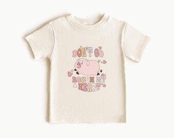 Retro Kids Funny Valentine Toddler Koszulka z krótkim rękawem, Odzież dziecięca, Urocza koszulka z sercem, Vintage Toddler T-shirt, Dziecięce Walentynki