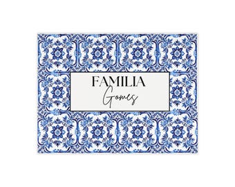 Azulejo Tia Celia, Personalized Ceramic Tile, Portuguese Gift