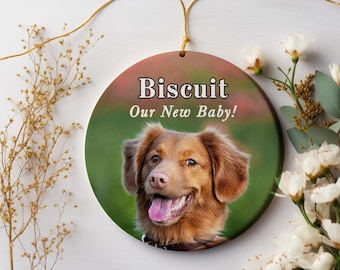 Personalized Dog Photo Ornament: Custom Pet Memorial Gift - Ornaments
