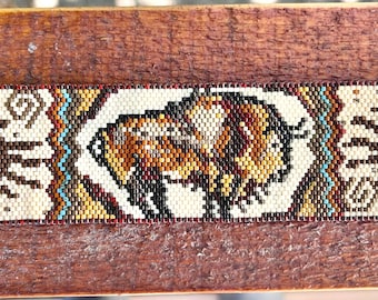 Lasting Impressions Altamira Bison Beaded Bracelet 7” Made To Order