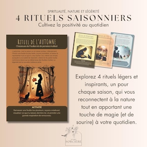 Cartes de rituels saisonniers A5 | Pour bien-être spirituel avec une touche de légèreté | PDF et JPEG imprimables