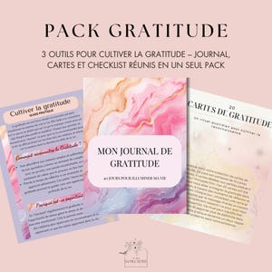 Könnte beinhalten: Ein Dankbarkeitspaket mit einem Journal, Karten und einer Checkliste. Das Journal trägt den Titel "Mein Dankbarkeitstagebuch" und enthält 40 Tage mit Anregungen. Das Paket enthält auch Karten für tägliche Dankbarkeitsrituale und eine Checkliste.