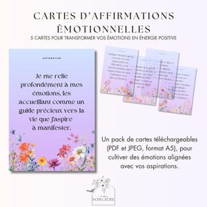 Cartes affirmations positives PDF | Pour développement personnel et manifestation | Format téléchargeable, A5 imprimable
