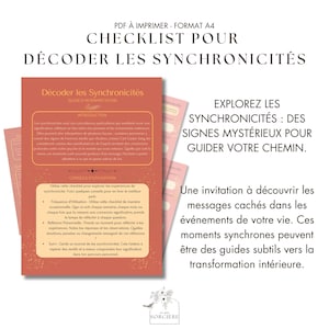 Synchronicity Guide | For personal development & spiritual awakening | Interpret the signs of the universe | Downloadable A4 PDF