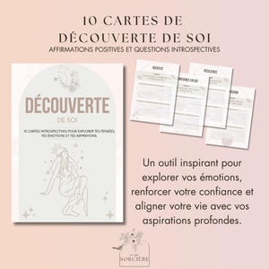 Cartes introspection et affirmation | Pack développement personnel PDF | Réflexion, gratitude, équilibre | Téléchargement instantané