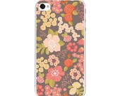 ON SALE Iphone 4, 4s or 5 Decal and Clear (hard) protective case or cover - Stormy Bouquet
