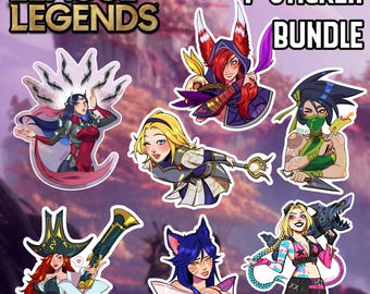 League of Legends Stickers | Bundle | LOL | Cute Vinyl Stickers | Anime | Gaming | Water Resistant