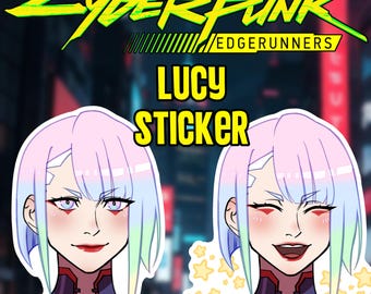 Cyberpunk: Edgerunners | Lucy | Cute Vinyl Sticker | Anime Sticker | Game Sticker | Water Resistant
