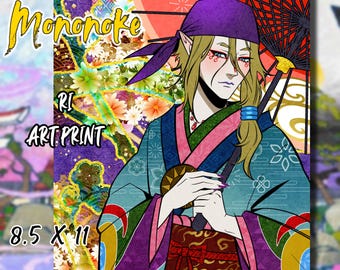 Mononoke Medicine Seller "Ri" Kusuriuri  Art Print | 8.5 x 11 in