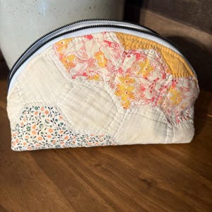 Antique Quilt Pouch - Coin Purse - Vintage Quilt - Repurposed - Cosmetic Bag