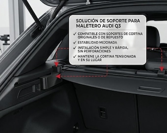 Audi Q3 Trunk Support Solution Compatible with Curtain Supports