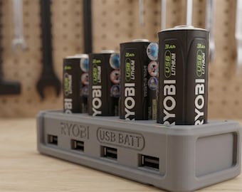 Ryobi Link-organiseringsställ med plats för 4 batterier