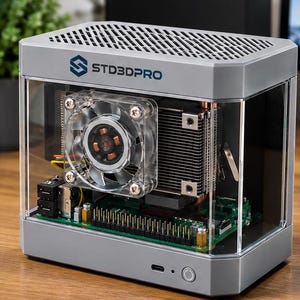 High-ventilation modular case for Raspberry Pi 5 desktop