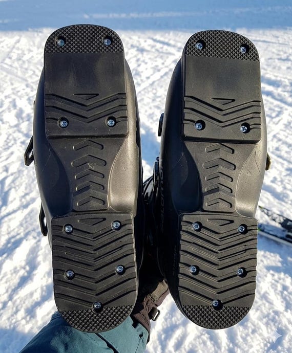 heel plates for salomon ski boots Replacement Boot Heels Compatible with Evolution 8 Ski | Pair of Lifts Skiing Alpine ISO 5355 sole kit for Salomon Performa Salomon Performa / Evolution /