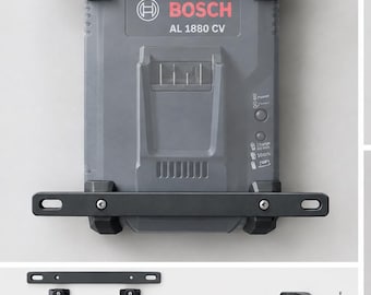 Clamping module for Bosch AL 1880 CV charging station on workbench