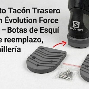 salomon equipe ski boots heel piece Compatible with Evolution Performa | 5-Hole Sole Replacement | & Bottom Plate | Walking Aid Component | Durable Construction Alpine ISO 5355 sole kit for Salomon Performa Salomon Evolution Ski Boot Heel