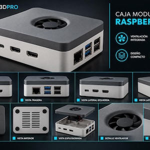 ミニPC用モジュラー保護ケース｜STUDIO3DPRO製｜Raspberry Pi 5 Desktop V2対応