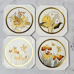 Lot De 4 Sous Verres En Céramique - Artisanat Fait Main, Bleus, Neufs