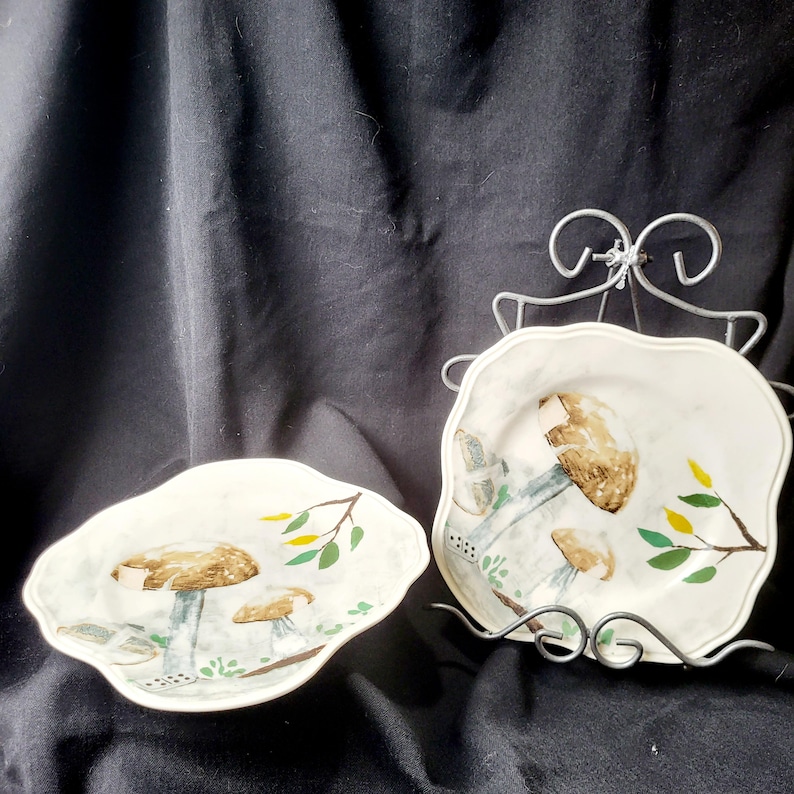Anthropologie Svampsalladstallrikar (set om 2): Rebecca Rebouché Nyfiken Lövfällande Kollektion bild 2