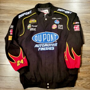 Vintage Nascar Jeff Gordon #24 Dupont Chase Authentic Black Jacket XXL