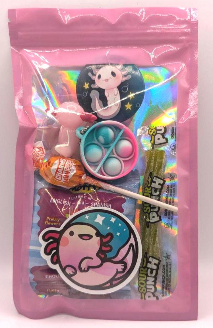Kids Girls Axolotl Birthday Party Favor Goodie Bag Pre-Filled